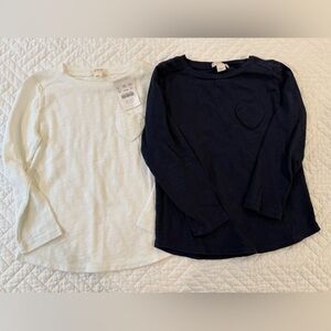 Crewcuts Long Sleeve Tees White and Black